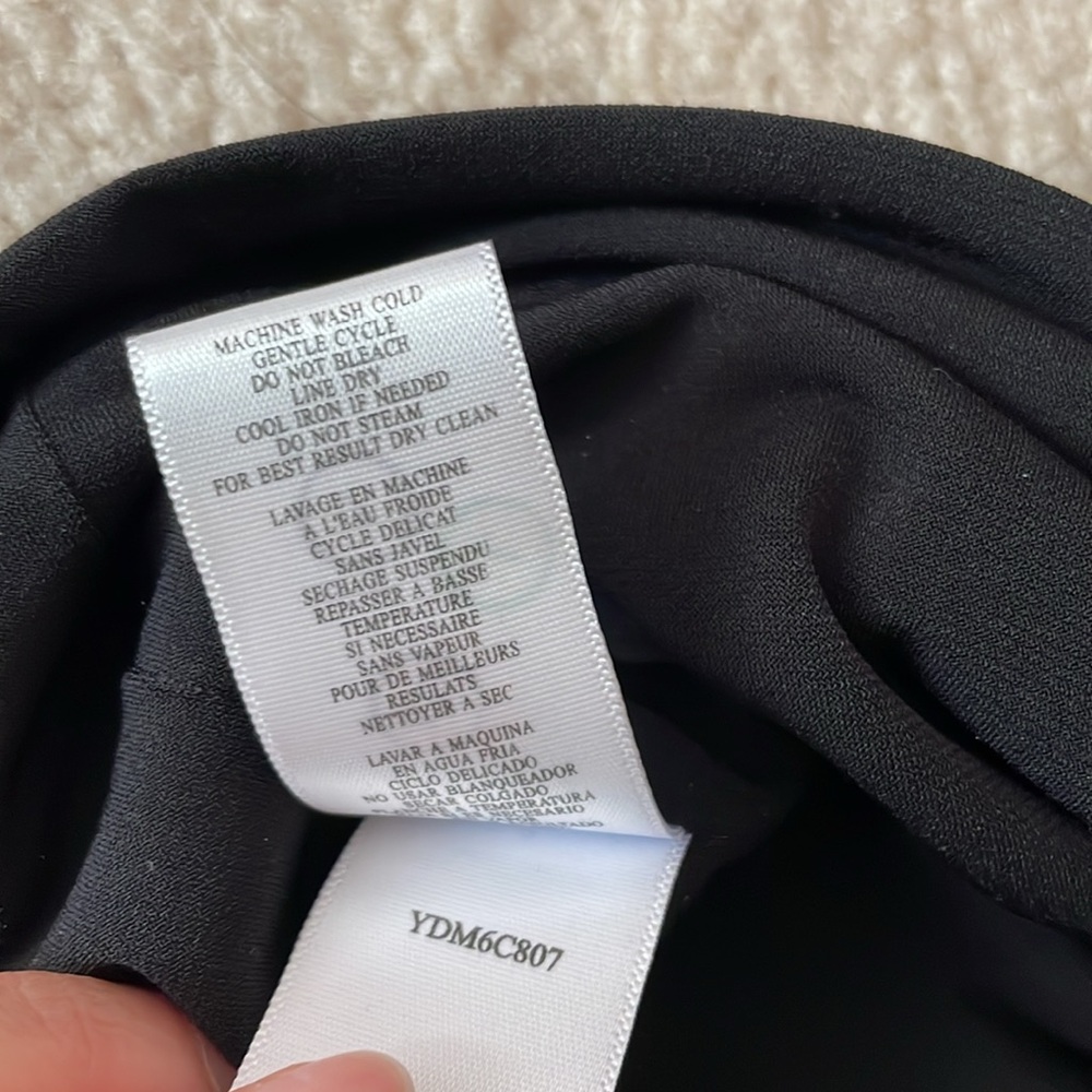 NWT BCBG tiered jersey black halter dress - Picture 6 of 7